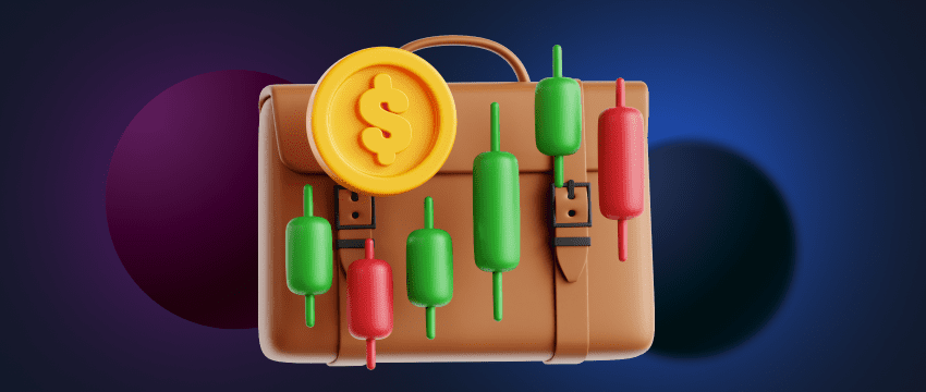 A backpack alongside a coin and several sticks, symbolizing the journey of forex traders towards success.