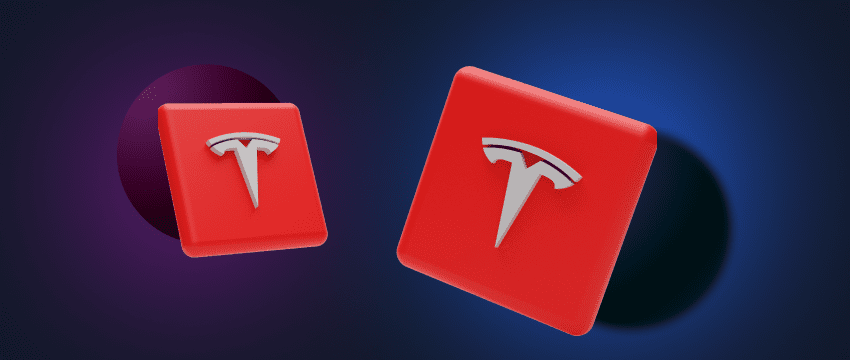 A stylish Tesla logo wallpaper, representing the brand's triumph in the stock market and its forward-thinking ethos.